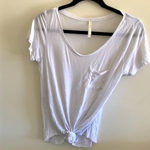 Loose flowy white tee